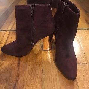 Violet Gold Booties