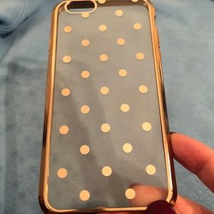 Rose Gold polka dot iPhone 6S case
