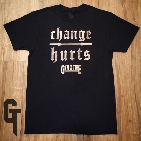 Fruit of the Loom Other - ⚫️NEW⚫️ “CHANGE HURTS” MEN’S TEE by GYMXTIME
