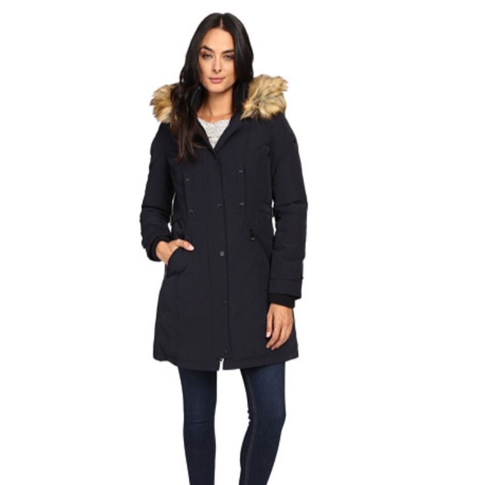 VINCE CAMUTO Black Down & Feather Filled Parka