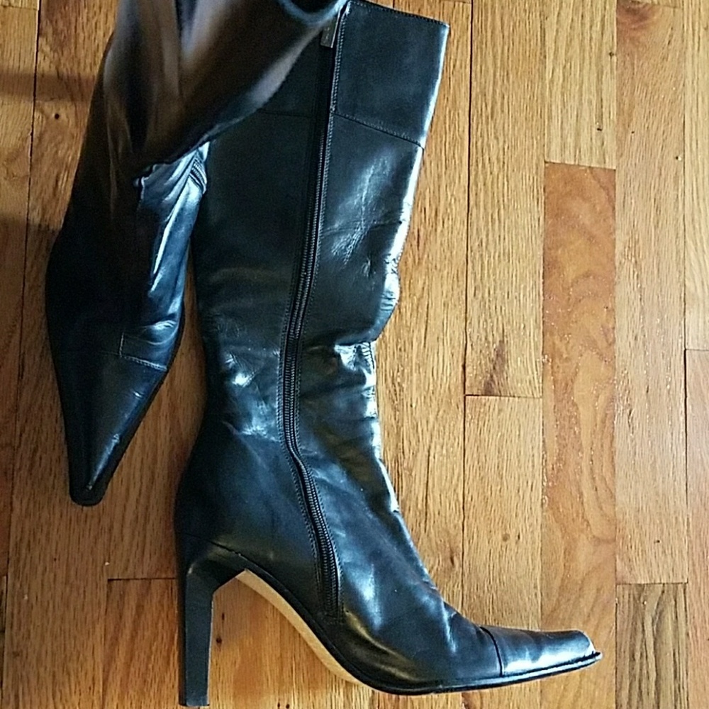 Mario Bologna Black leather boots
