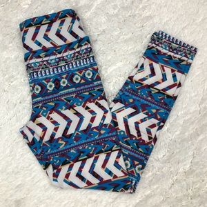 LuLaRoe Aztec Geometric Print OS Leggings