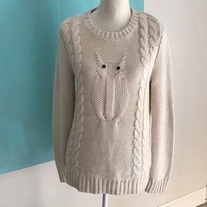 Ivory Owl Cable Knit Sweater 💥 SALE TODAY💥