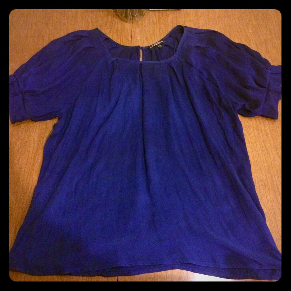 Express silky short sleeved blouse