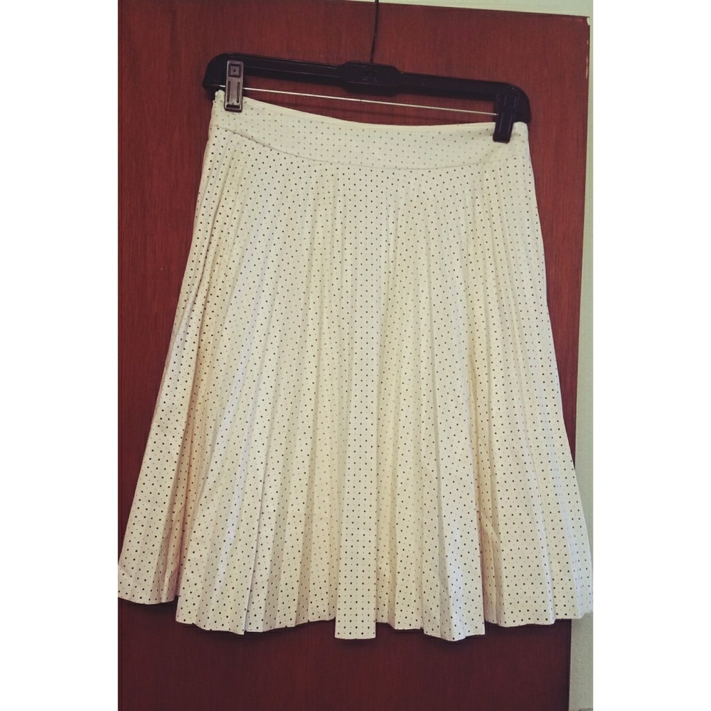 Faux leather circle skirt!! Winter white!