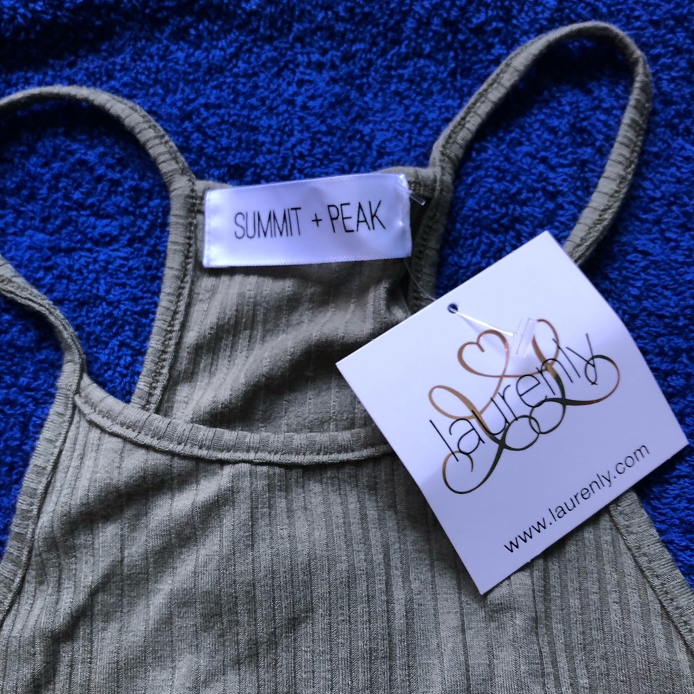 Olive green rubbed halter mini
