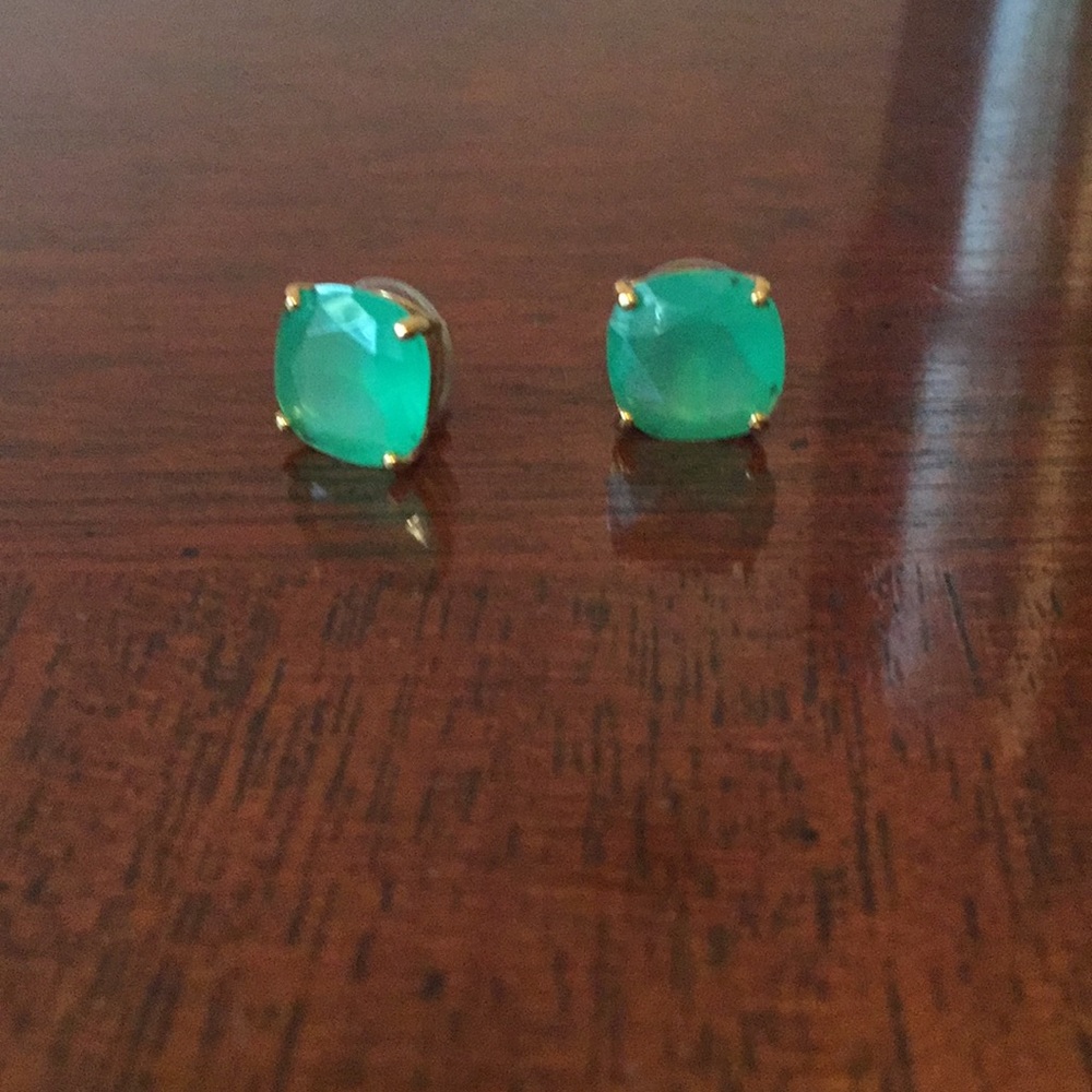 Kate Spade green and gold stone  earrings