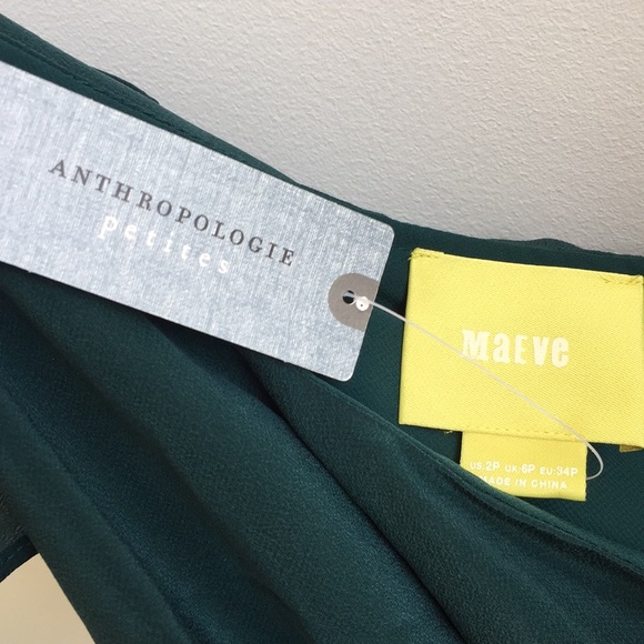 NWT✂️ Anthropologie Ruffle Silk Top - Picture 5 of 6