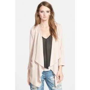 Astr Light Pink Drapey Waterfall Blazer