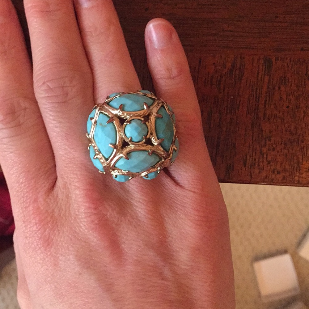 Kendra Scott turquoise and gold ring size 7
