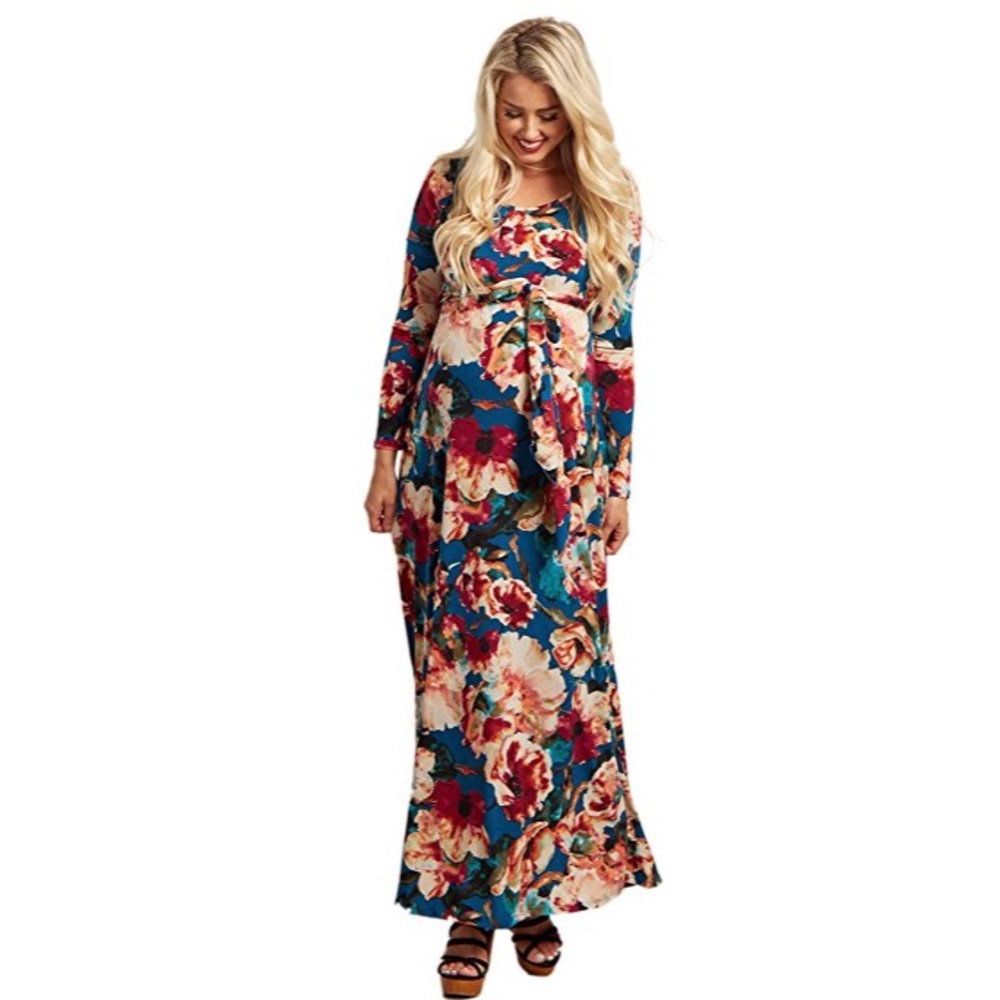 PinkBlush Maternity Floral Maxi Dress