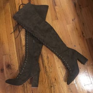 Green Thigh High Boots