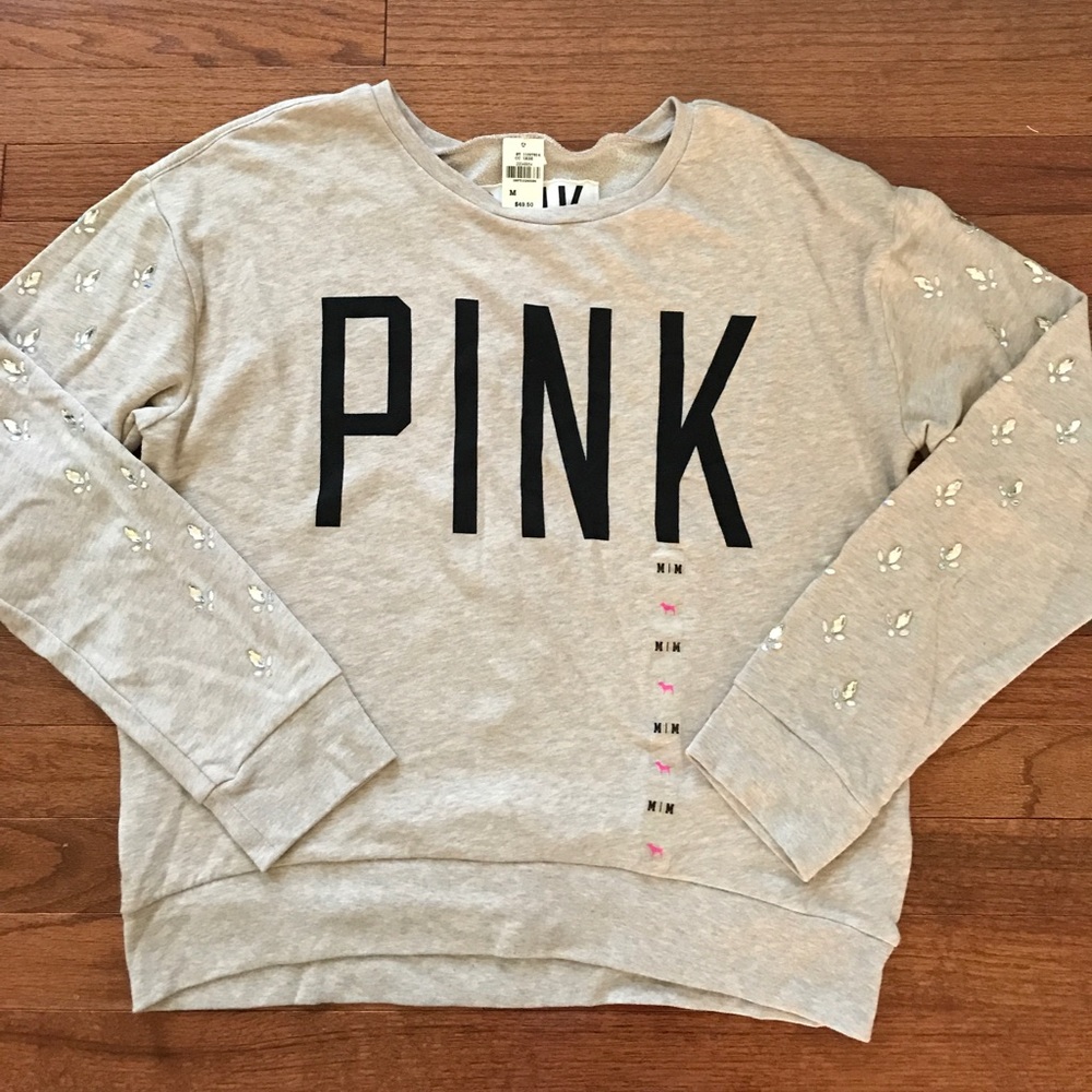 Victoria’s Secret Pink M Rhinestone Sweatshirt NWT