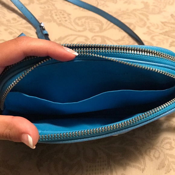 Blue COACH Crossbody Clutch