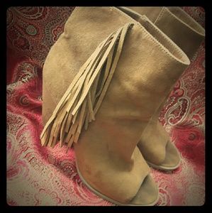 Open Toe Ankle Booties w/Fringe ^Sale!