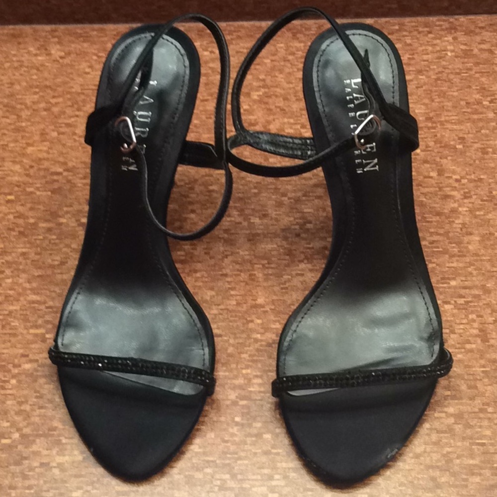 Ralph Lauren  satin/ crystal sandals