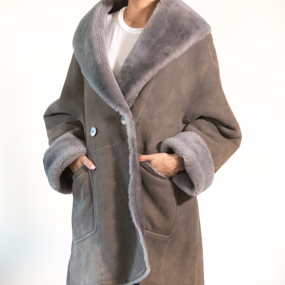 Cristiano Di Thiene Suede and fur coat