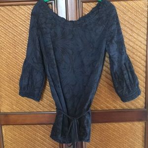 XCVI Top Shirt off shoulder blue floral S Small