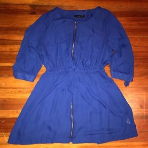 😍😍Blue zippered dress