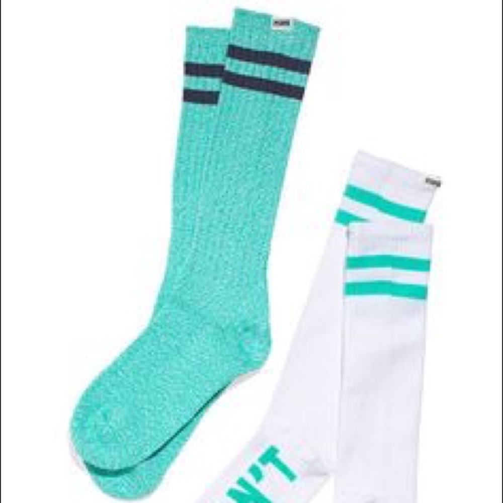 Victoria’s Secret teal knee high socks