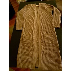 Knee length cardigan