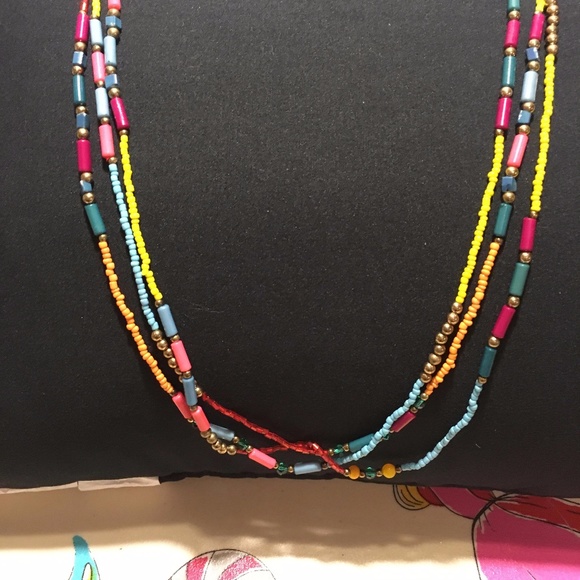 Old Navy Multi Colored Skinny Beaded Necklace - Picture 2 of 3