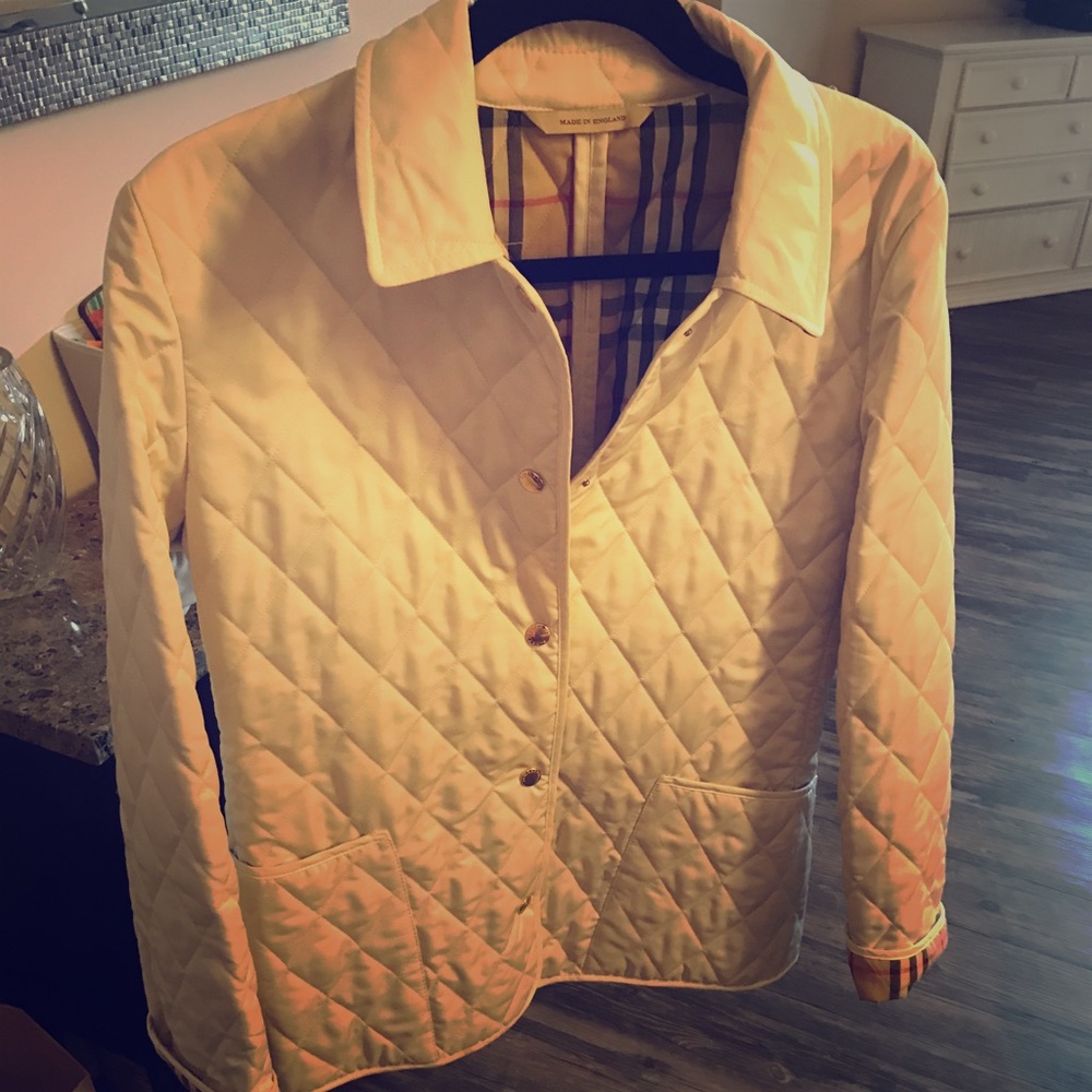 White Burberry jacket