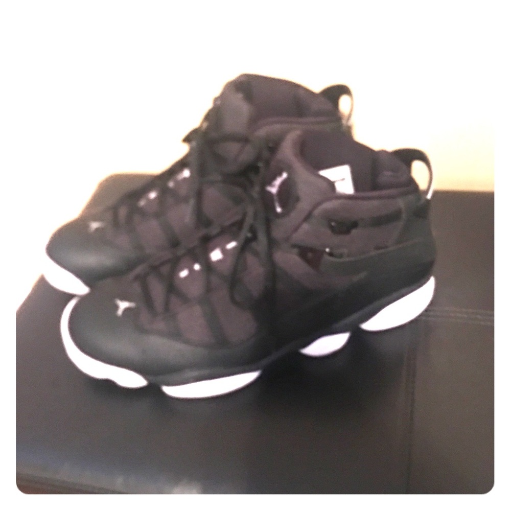 All Black Air Jordan 6 Rings