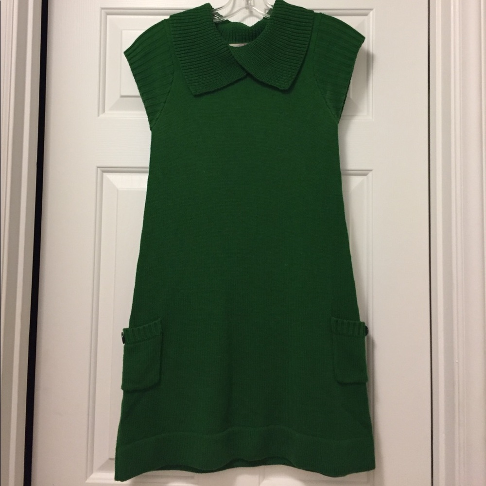 Green sweater dress