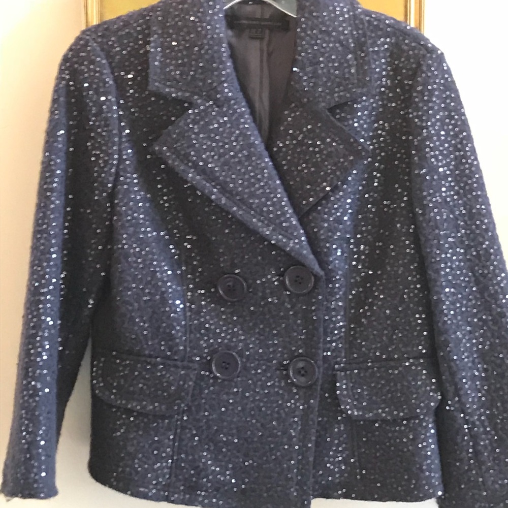 Women’s grey sequined blazer.  New without tag.