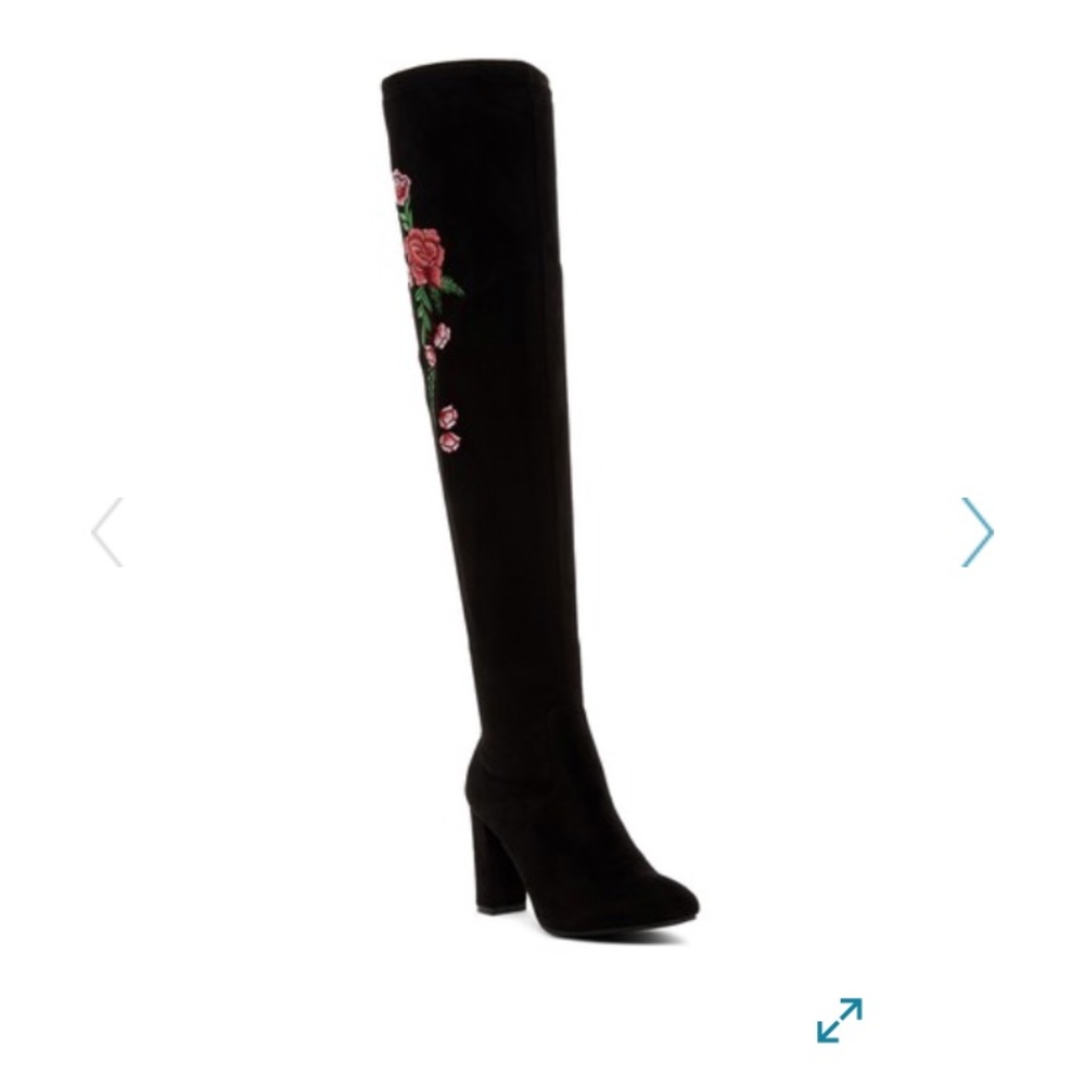 Madden Girl Radicall Rose Embroidered Boot size 7