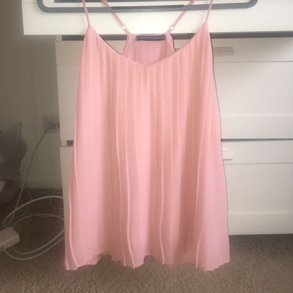 Harlowe and Graham pink tank
