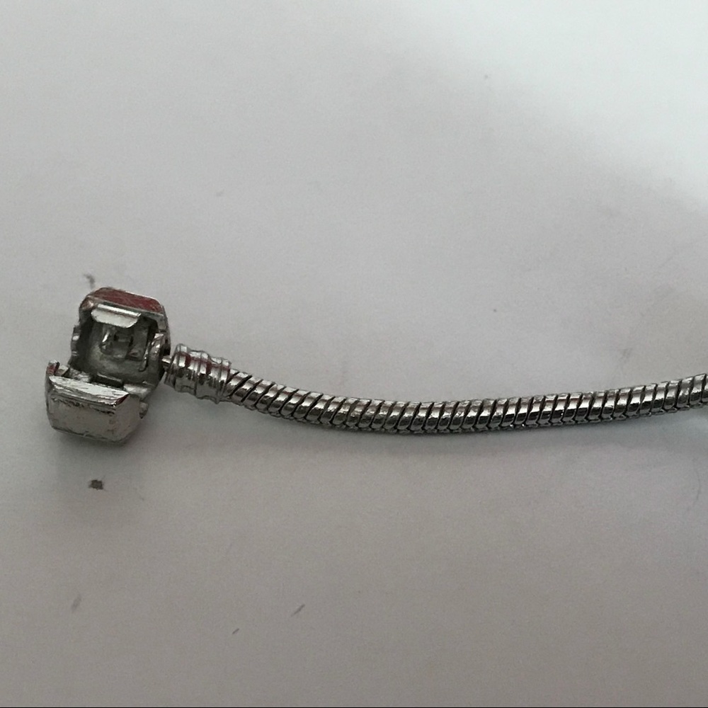 European Large Whole Bead Bracelet Pink 7 1/4” - Picture 4 of 5