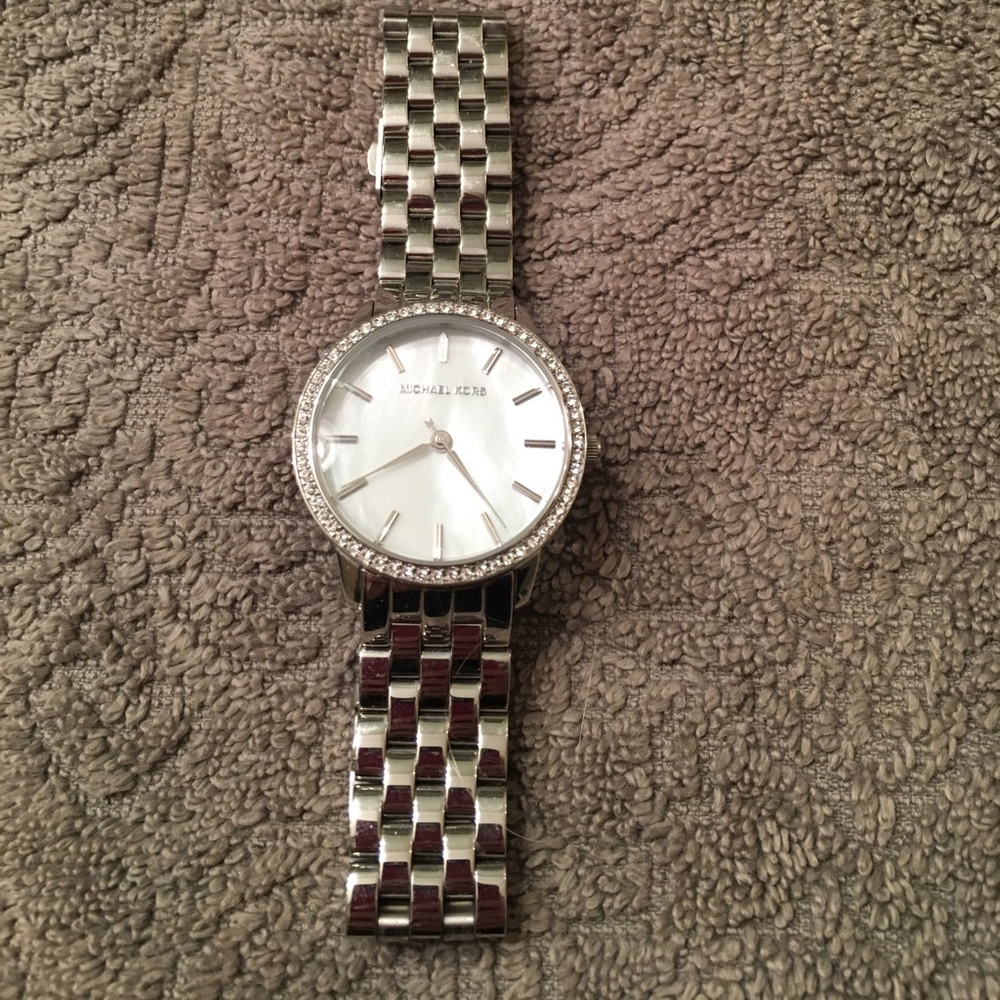 Michael Kors watch. Mother of Pearl face.