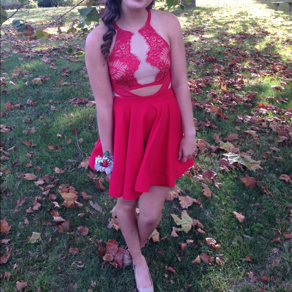 Beautiful red lace dress