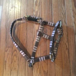 Pale pink and brown plaid halter.