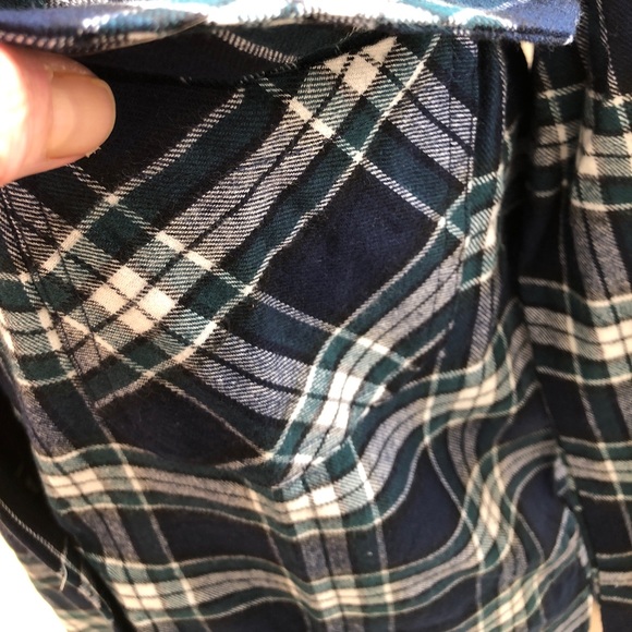 NEW  FLANNEL. DARK GREEN FITTED TOP XS - Picture 3 of 5