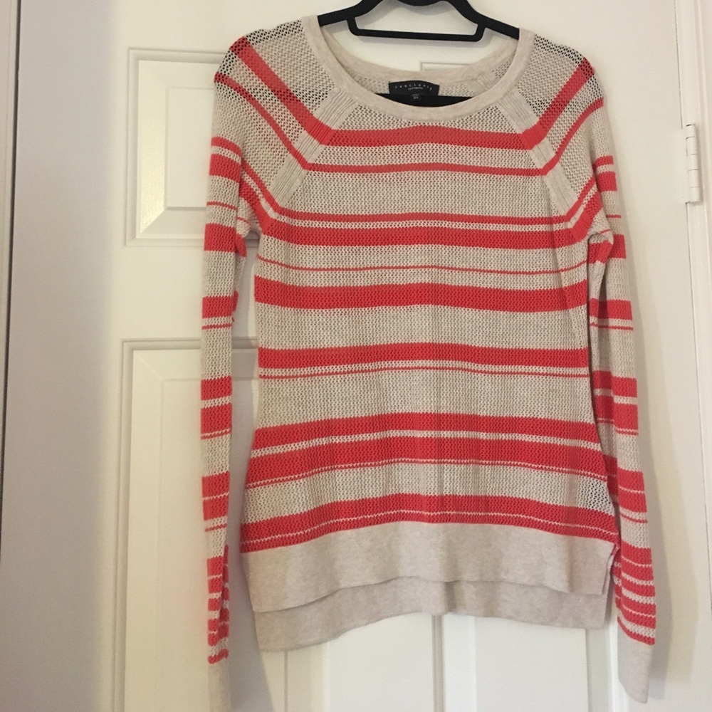 Orange striped sweater