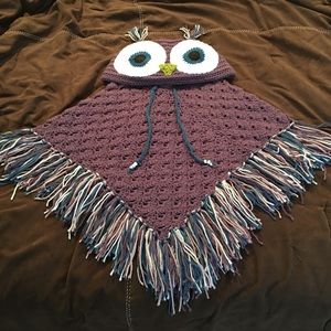 Owl poncho custom crochet