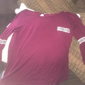 Maroon boutique shirt
