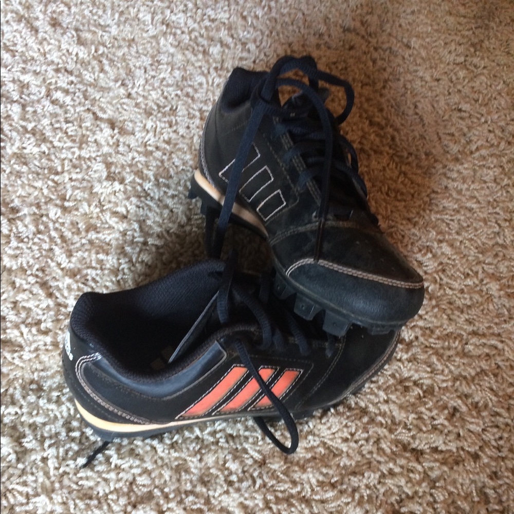 Black Adidas Baseball Cleats Size 1