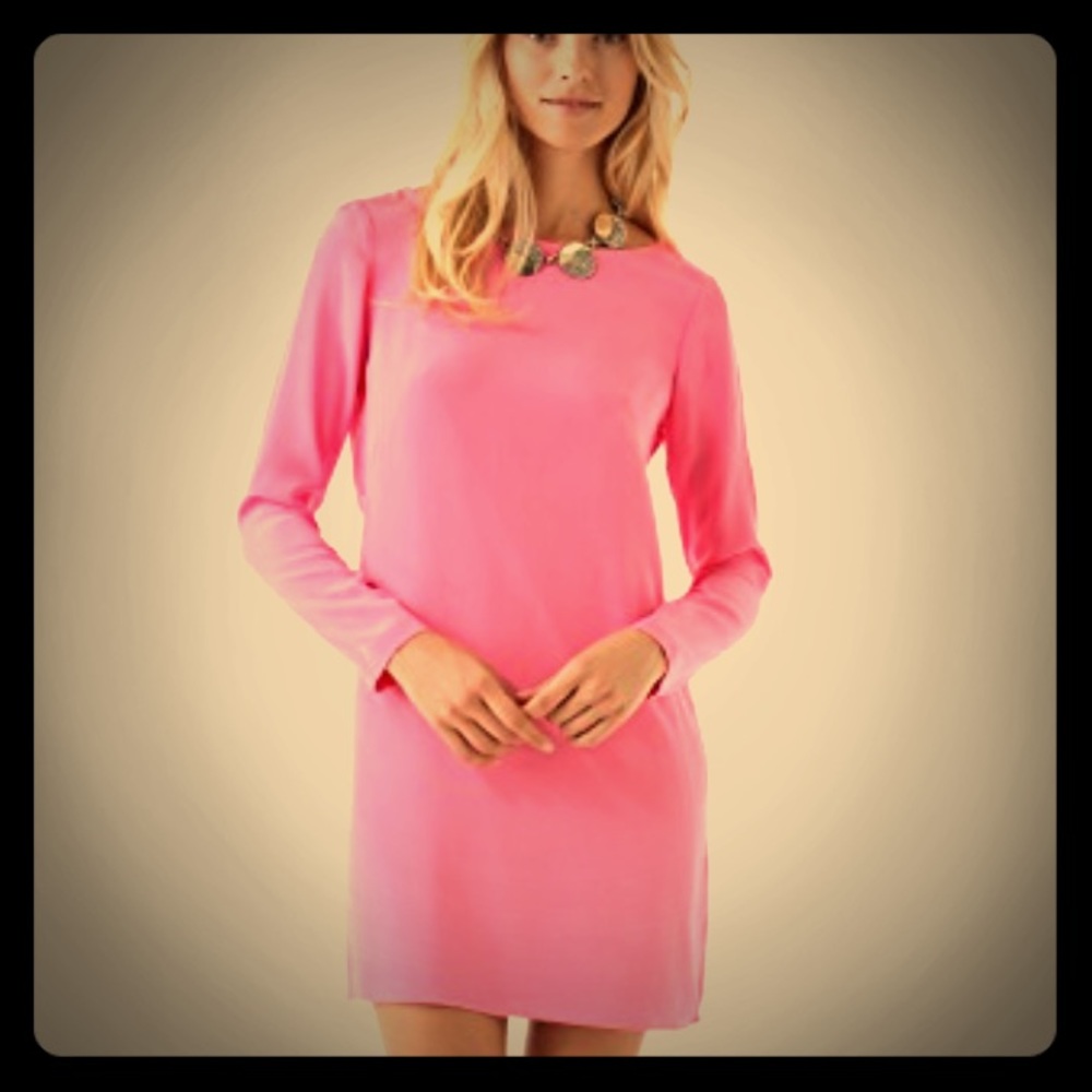 Tibi pink silk cape pack dress size 0