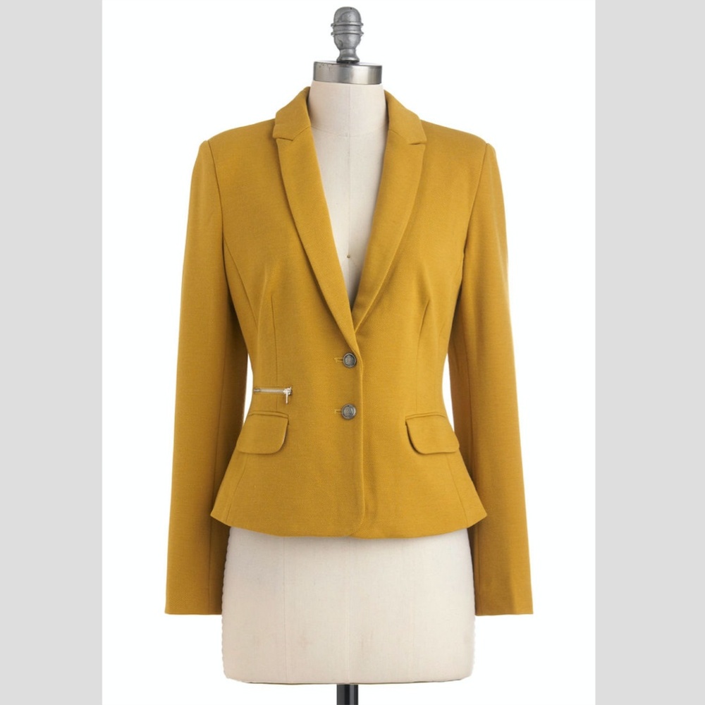 SOLD ModCloth Esley Mustard Blazer