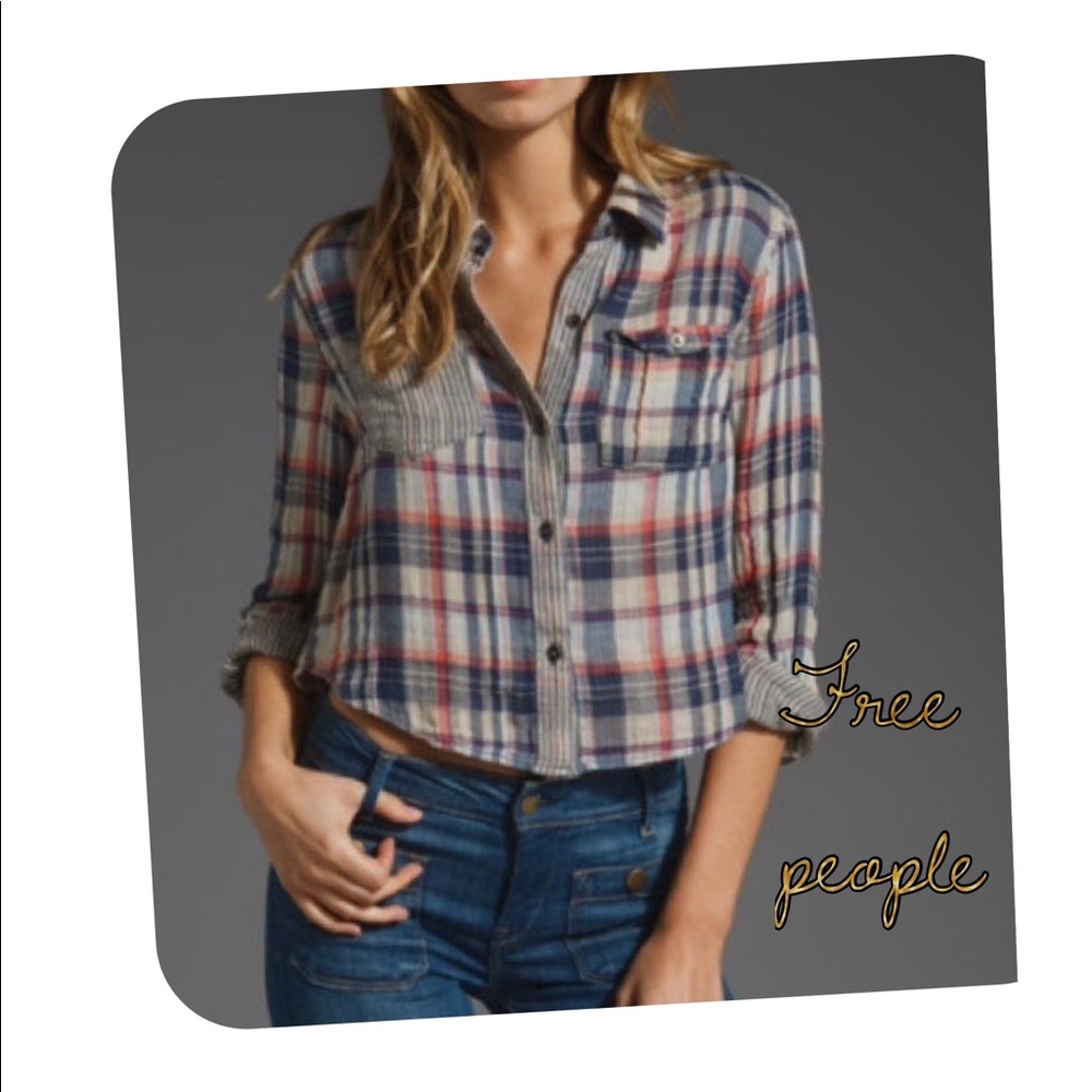 Free people cropped flannel
