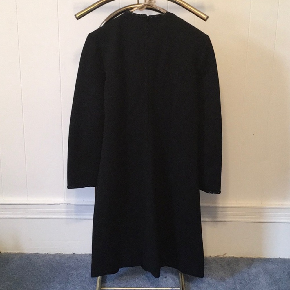 Vintage 1960's mod black beaded dress - Picture 7 of 8