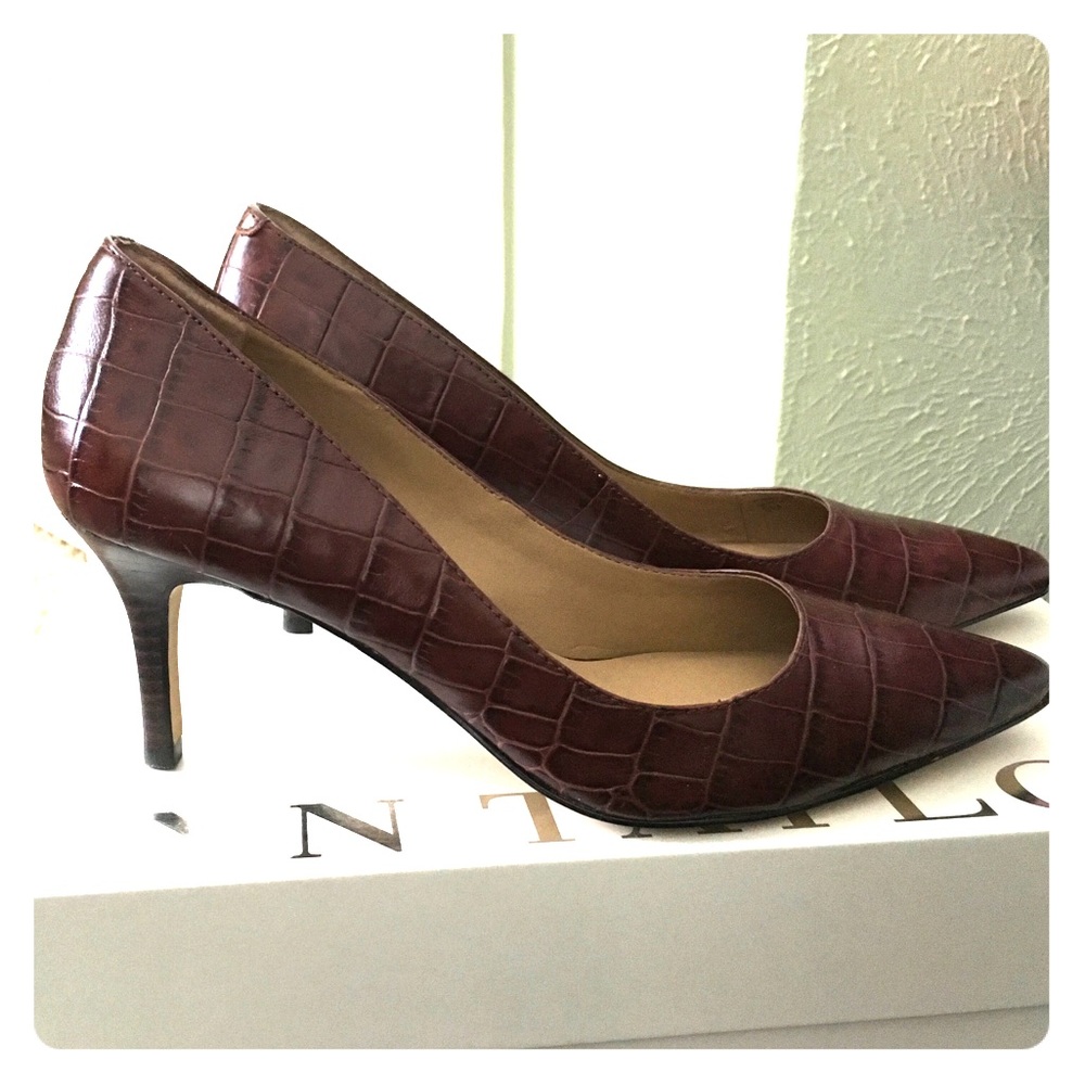 Women’s Ann Taylor “Eryn” Crocco Kitten Heels Sz 5