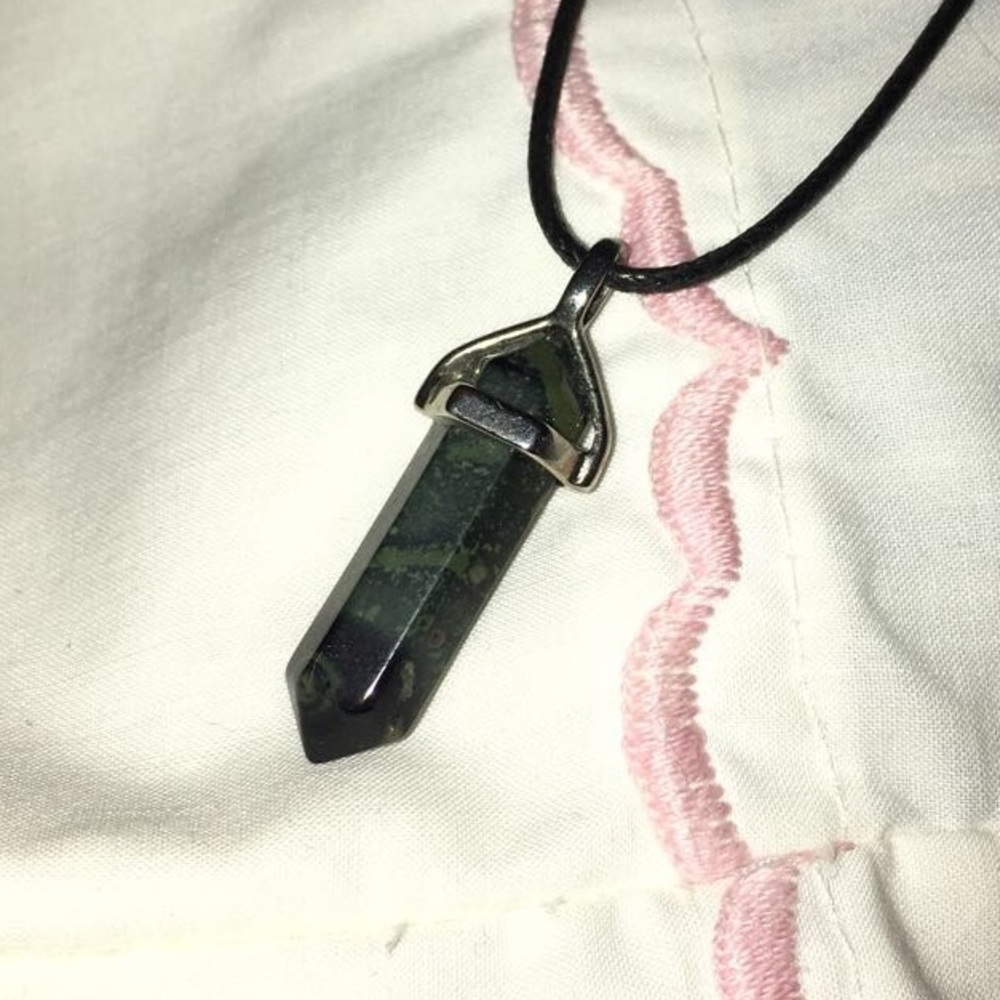 Stone necklace.