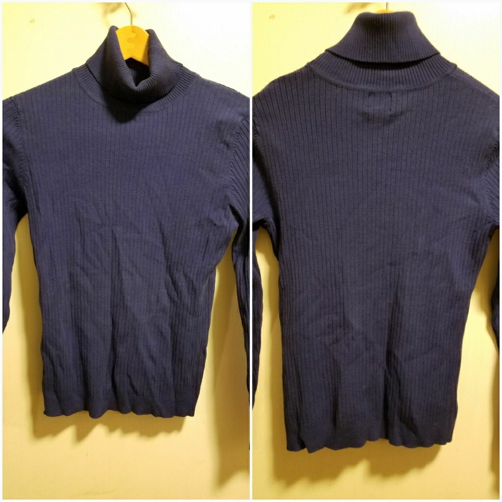 Long Sleeve, Deep Blue Blouse