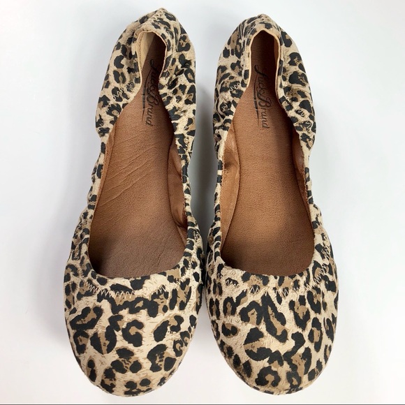 lucky brand leopard ballet flats