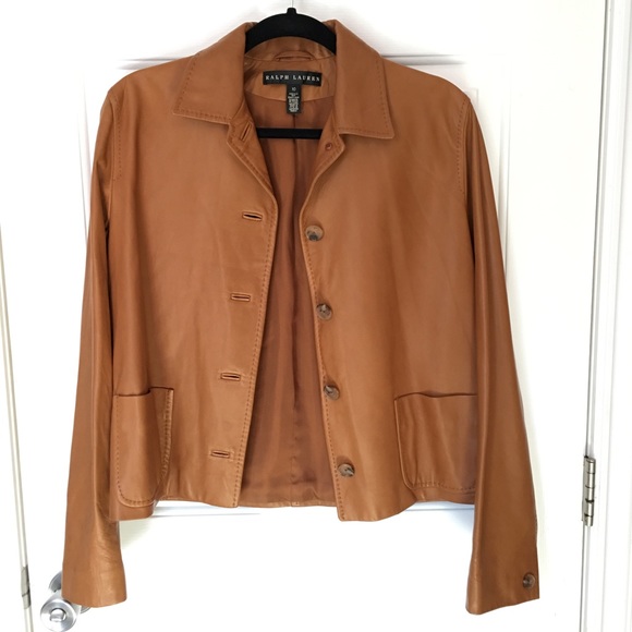 🆕👑 Ralph Lauren Black Label Women’s Brown Authentic Leather Jacket Size 10 NEW - Picture 1 of 8